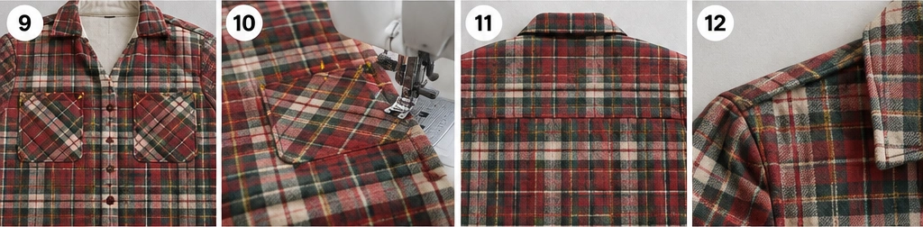 Plaid Quilted Christmas Shacket