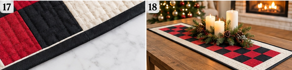Plaid and Buffalo Check Christmas Table Runner