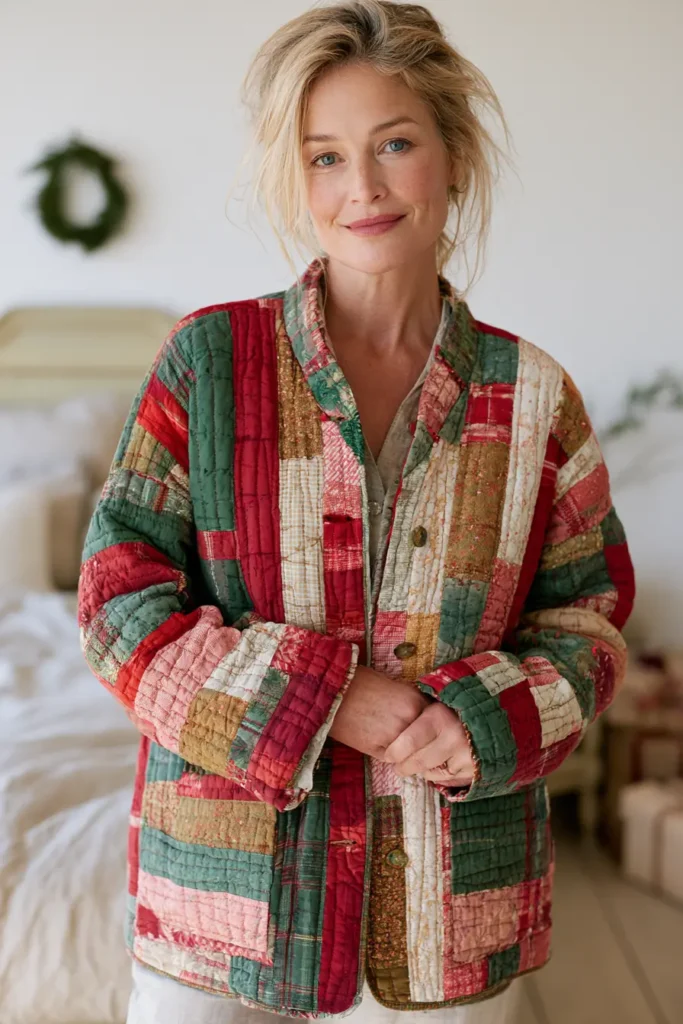 Quilt-As-You-Go Jelly Roll Christmas Jacket