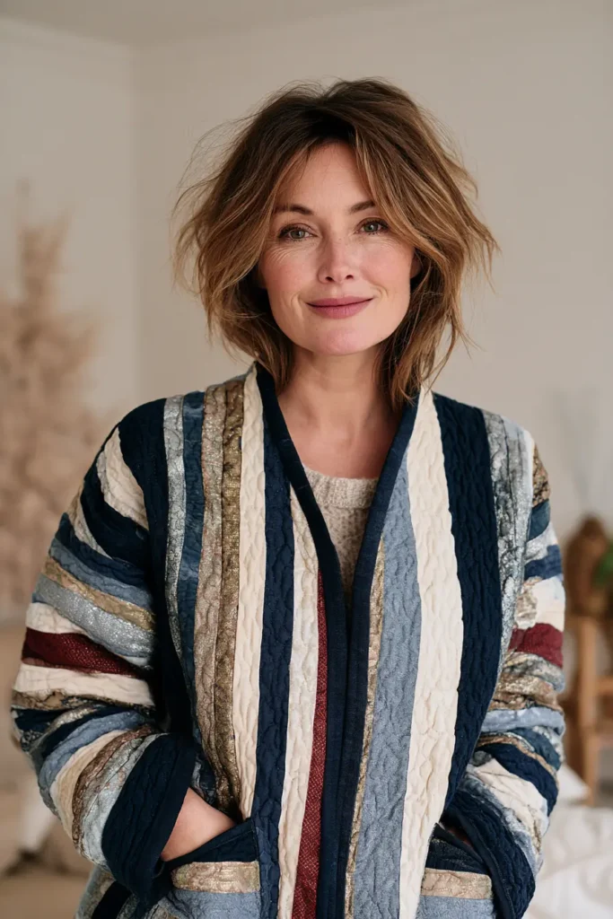 Quilt-As-You-Go Jelly Roll Christmas Jacket