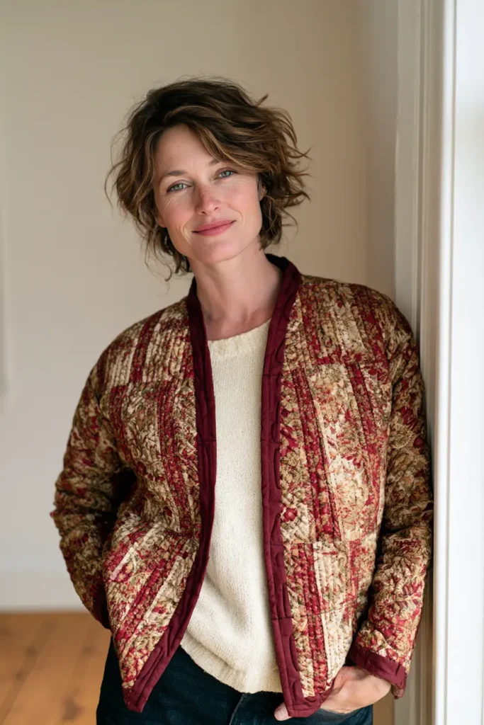 Quilt-As-You-Go Jelly Roll Christmas Jacket