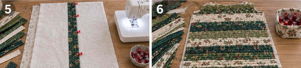 Quilt-As-You-Go Jelly Roll Christmas Jacket