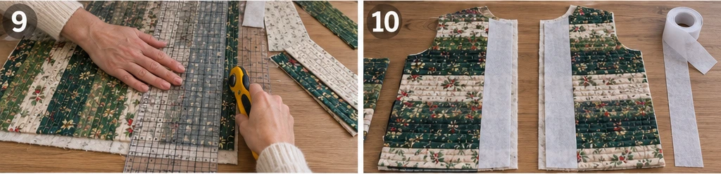 Quilt-As-You-Go Jelly Roll Christmas Jacket