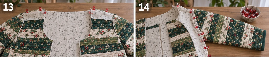Quilt-As-You-Go Jelly Roll Christmas Jacket