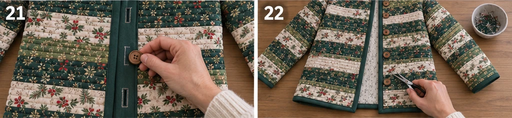 Quilt-As-You-Go Jelly Roll Christmas Jacket