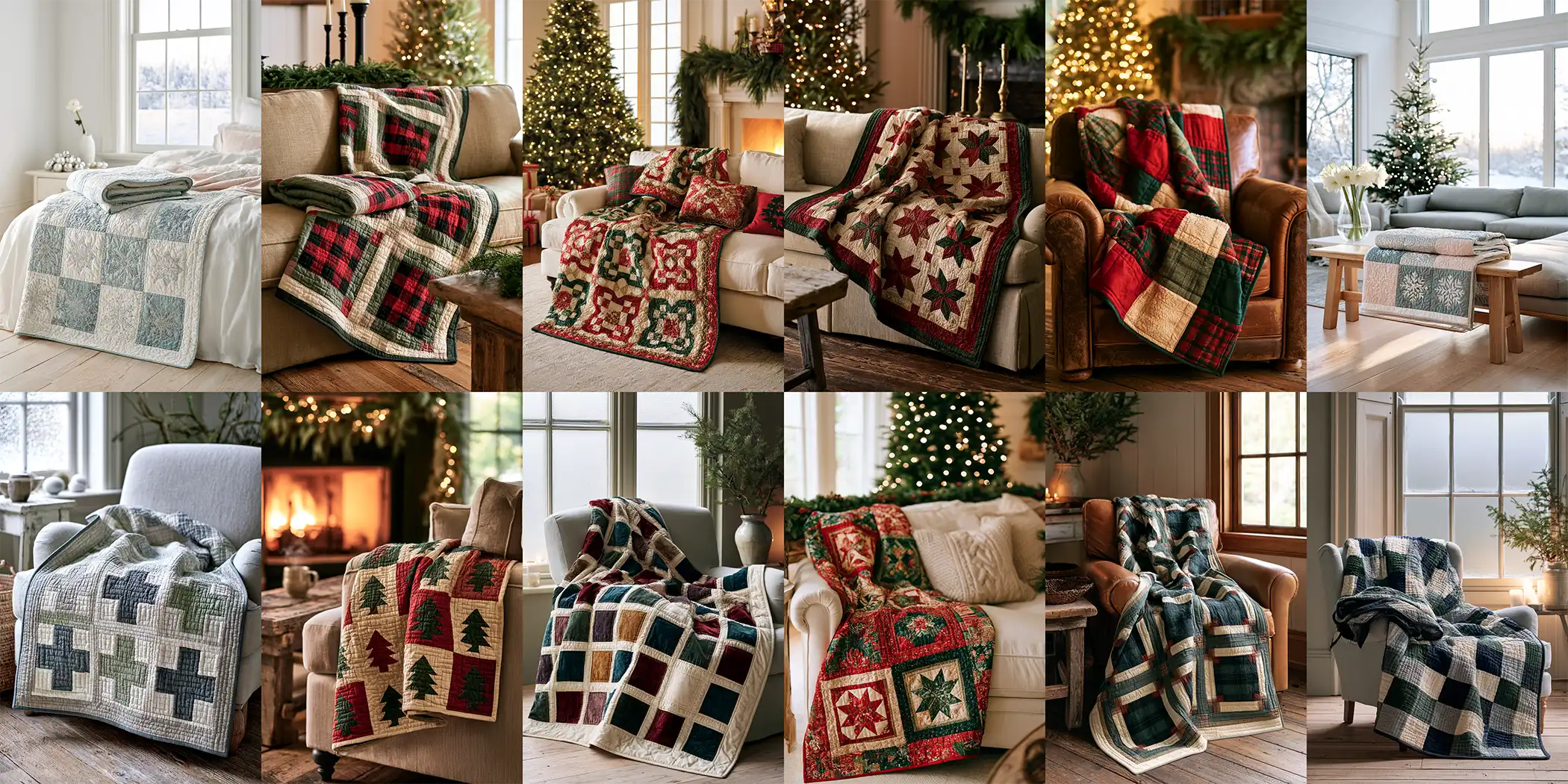 Quilted Christmas Throw Ideas
