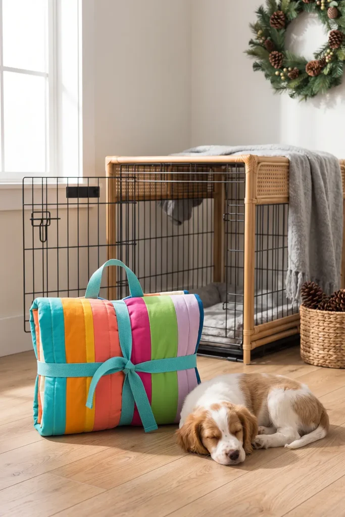 Quilted Crate Mat and Travel Dog Bed