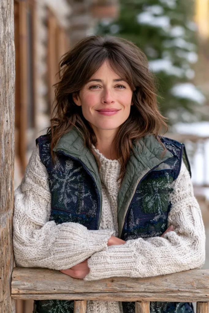 Reversible Christmas Quilted Vest