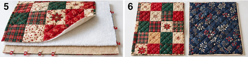 Reversible Christmas Quilted Vest