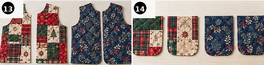 Reversible Christmas Quilted Vest