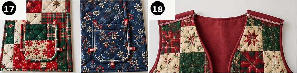 Reversible Christmas Quilted Vest