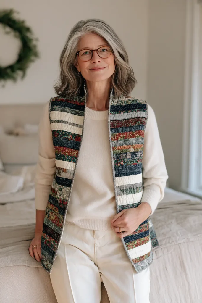 Reversible Jelly Roll Christmas Vest