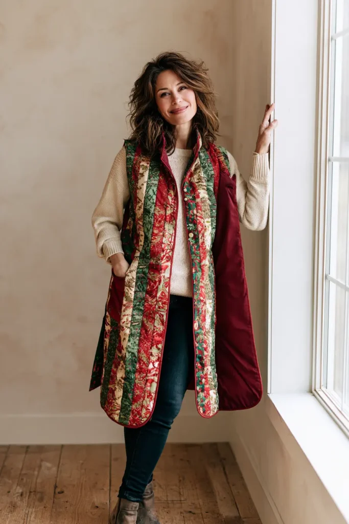 Reversible Jelly Roll Christmas Vest