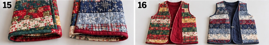 Reversible Jelly Roll Christmas Vest