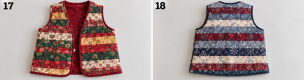 Reversible Jelly Roll Christmas Vest
