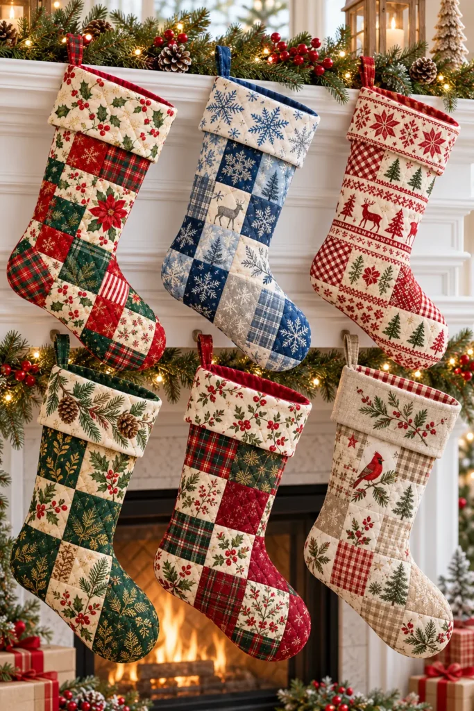 Reversible Quilted Christmas Stocking
