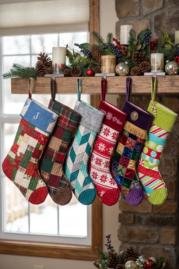 Reversible Quilted Christmas Stocking