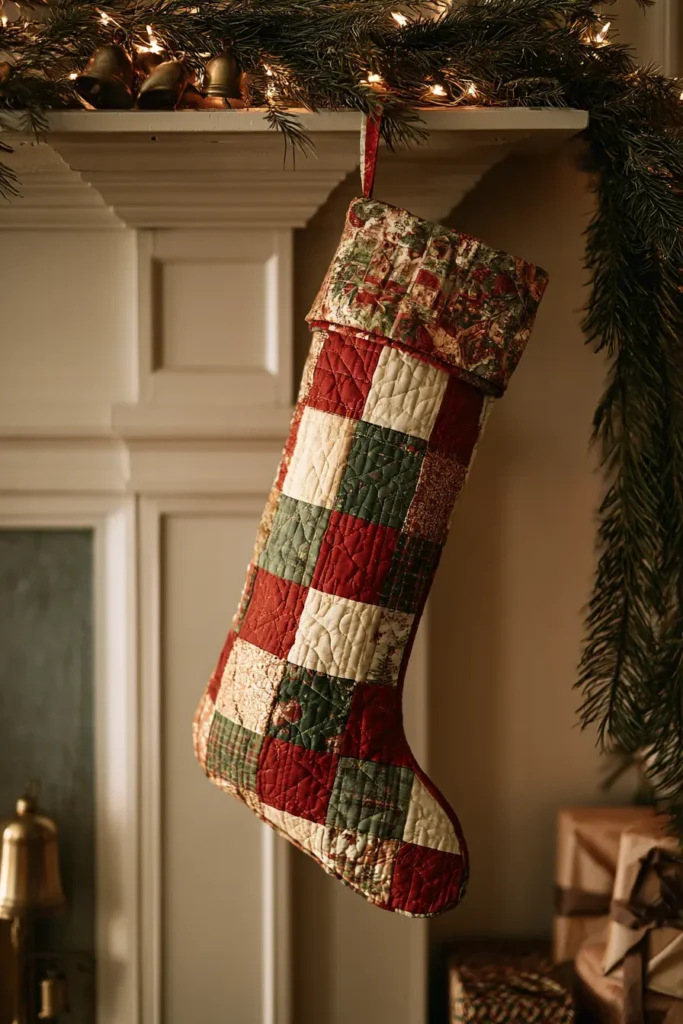 Reversible Quilted Christmas Stocking