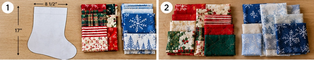 Reversible Quilted Christmas Stocking
