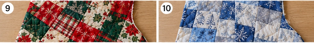 Reversible Quilted Christmas Stocking
