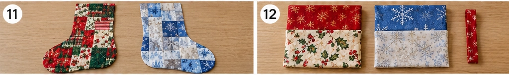 Reversible Quilted Christmas Stocking