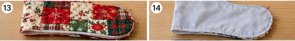 Reversible Quilted Christmas Stocking