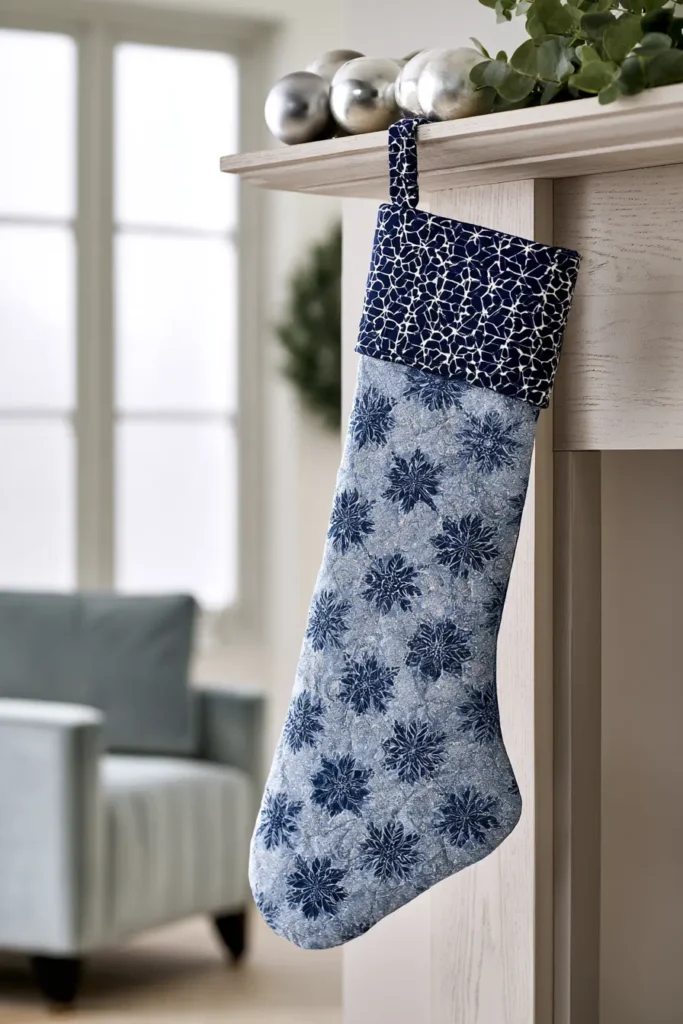 Reversible Quilted Christmas Stocking