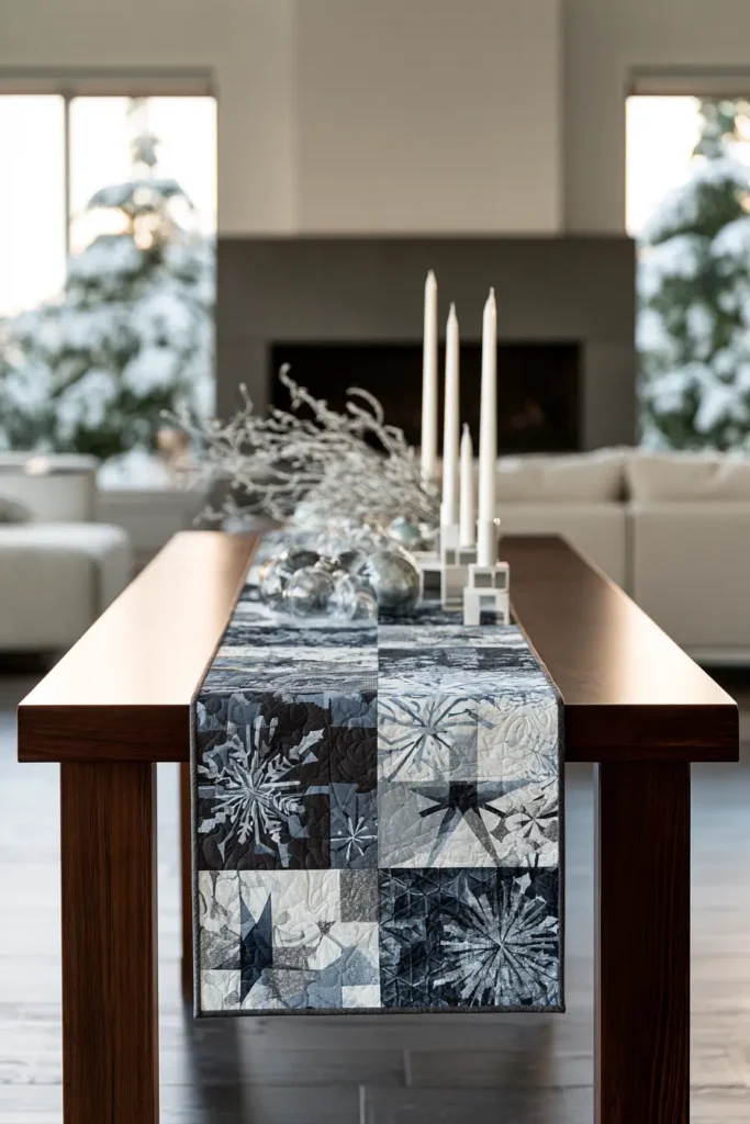 Reversible Quilted Christmas Table Runner