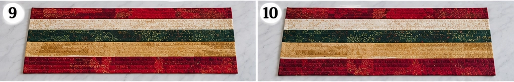 Reversible Quilted Christmas Table Runner