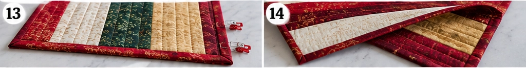 Reversible Quilted Christmas Table Runner