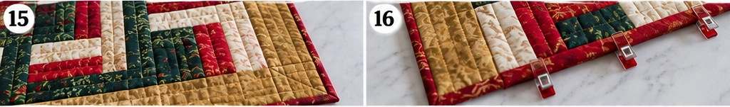 Reversible Quilted Christmas Table Runner