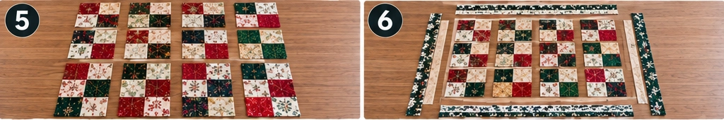 Reversible Quilted Christmas Throw