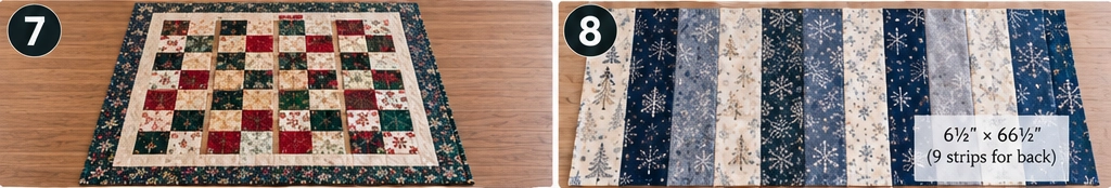Reversible Quilted Christmas Throw
