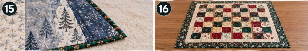 Reversible Quilted Christmas Throw