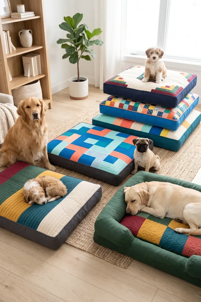 Reversible Quilted Dog Bed
