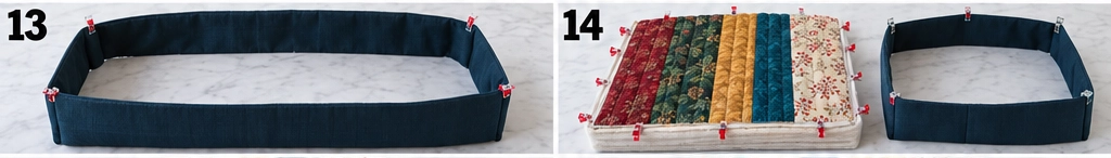 Reversible Quilted Dog Bed