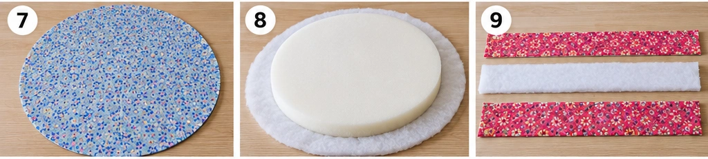 Round Quilted Cat Bed with Raised Sides