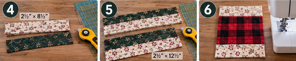 Rustic Farmhouse Quilted Christmas Throw