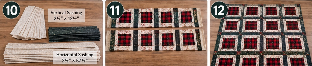 Rustic Farmhouse Quilted Christmas Throw