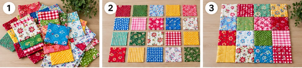 Scrappy Quilted Cat Mat
