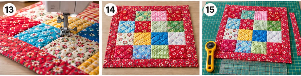 Scrappy Quilted Cat Mat