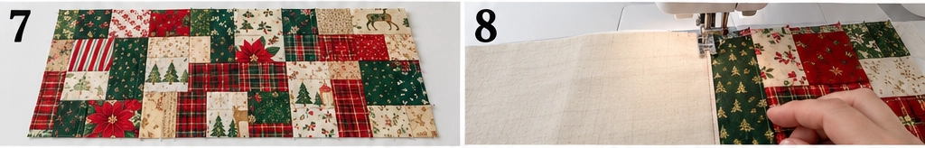 Scrappy Quilted Christmas Stocking