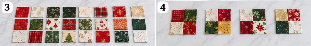 Scrappy Quilted Christmas Table Runner