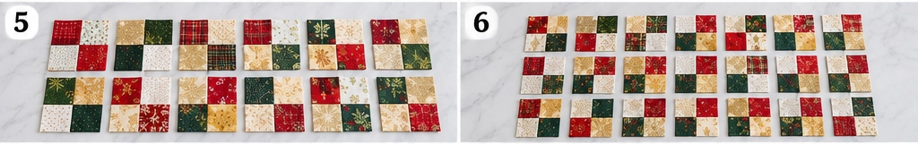 Scrappy Quilted Christmas Table Runner