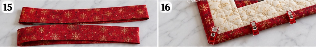 Scrappy Quilted Christmas Table Runner