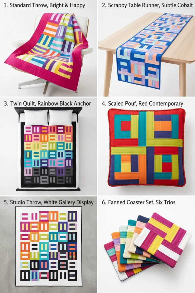 Scrappy Rail Fence Quilt