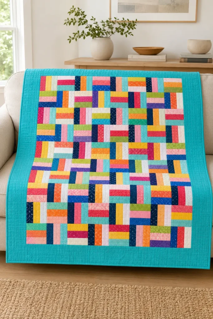 Scrappy Rail Fence Quilt