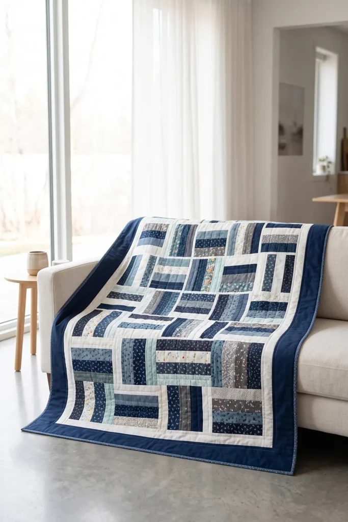Scrappy Rail Fence Quilt