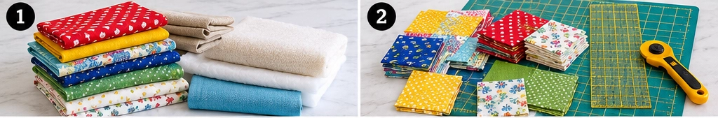 Simple Patchwork Quilted Dog Bed