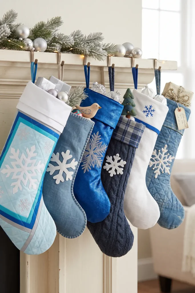 Snowflake Quilted Christmas Stocking